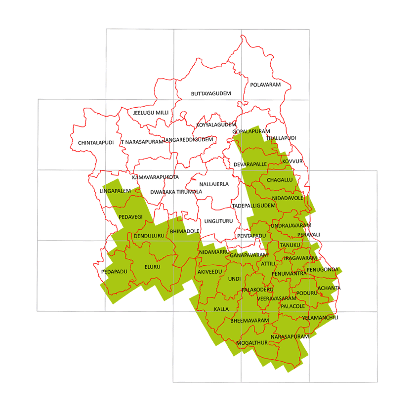 Storm surge inundation map for cyclone with wind speed